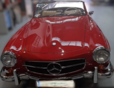 Roter Mercedes 190SL — Frontansicht